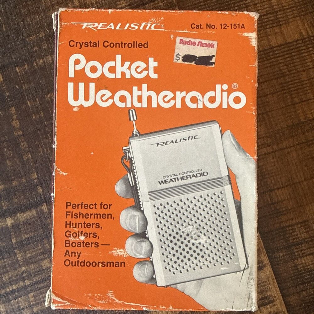 Vintage Realistic  Pocket Weather Radio Shack Crystal Controlled National